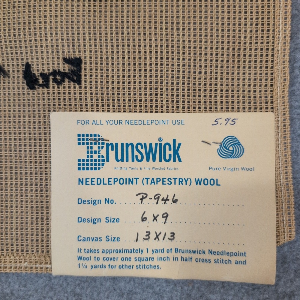 Brunswick Needlepoint 1917 Ford Coupe T Finished Wool Canvas P-946 Handmade - Picture 6 of 6